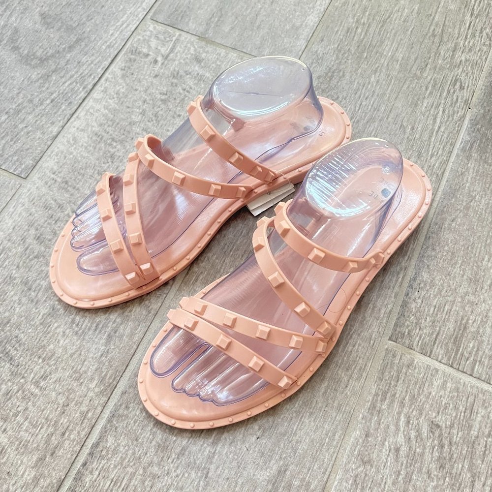NWT Women's Liv Jelly Slide Sandals - Shade & Shore™Color Blush size 9 & 10